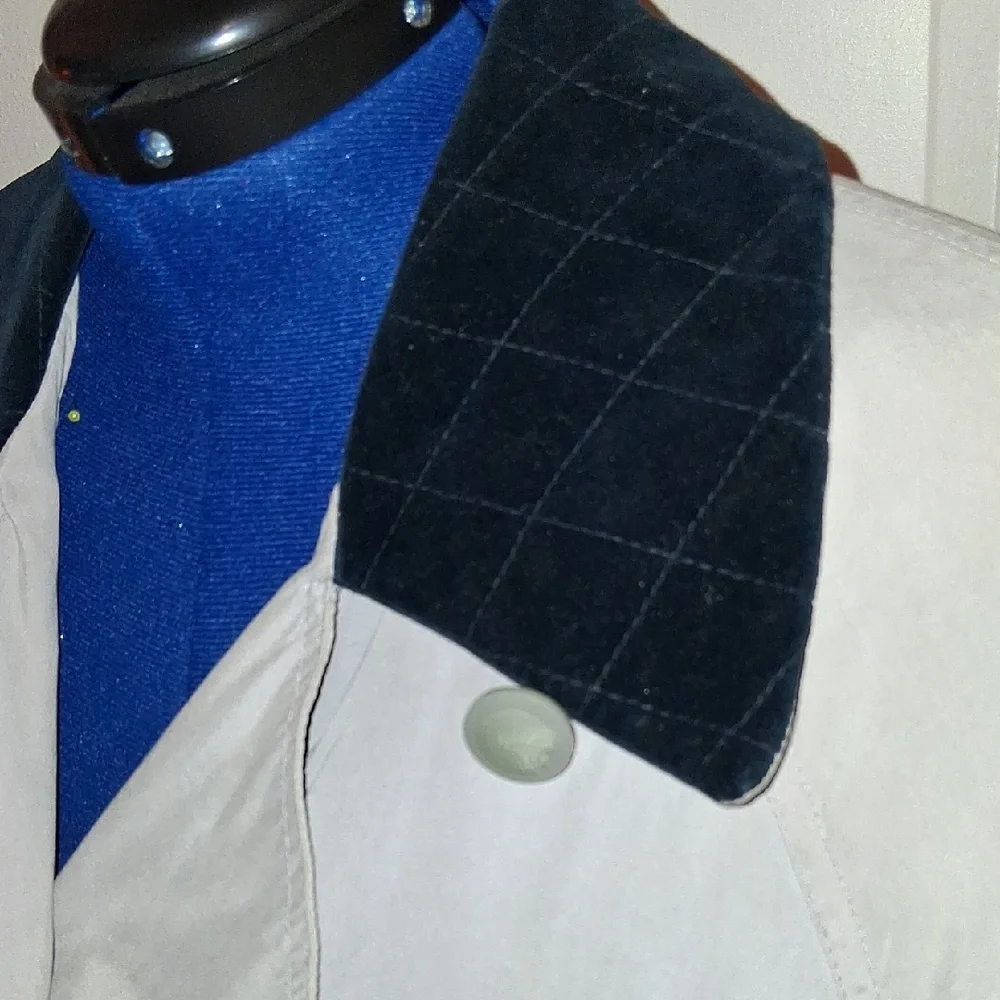 Y2k London Fog Grey Double Breadtef Trench Coat. - Picture 3 of 16